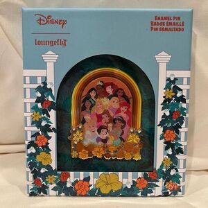 Loungefly X Disney Princesses Floral Large Limited Edition 1000!! Enamel Pin NWT